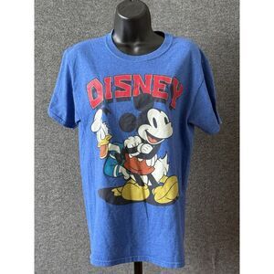 Disney Store‎ Classic Mickey Mouse Donald Duck Blue  T Shirt Size S